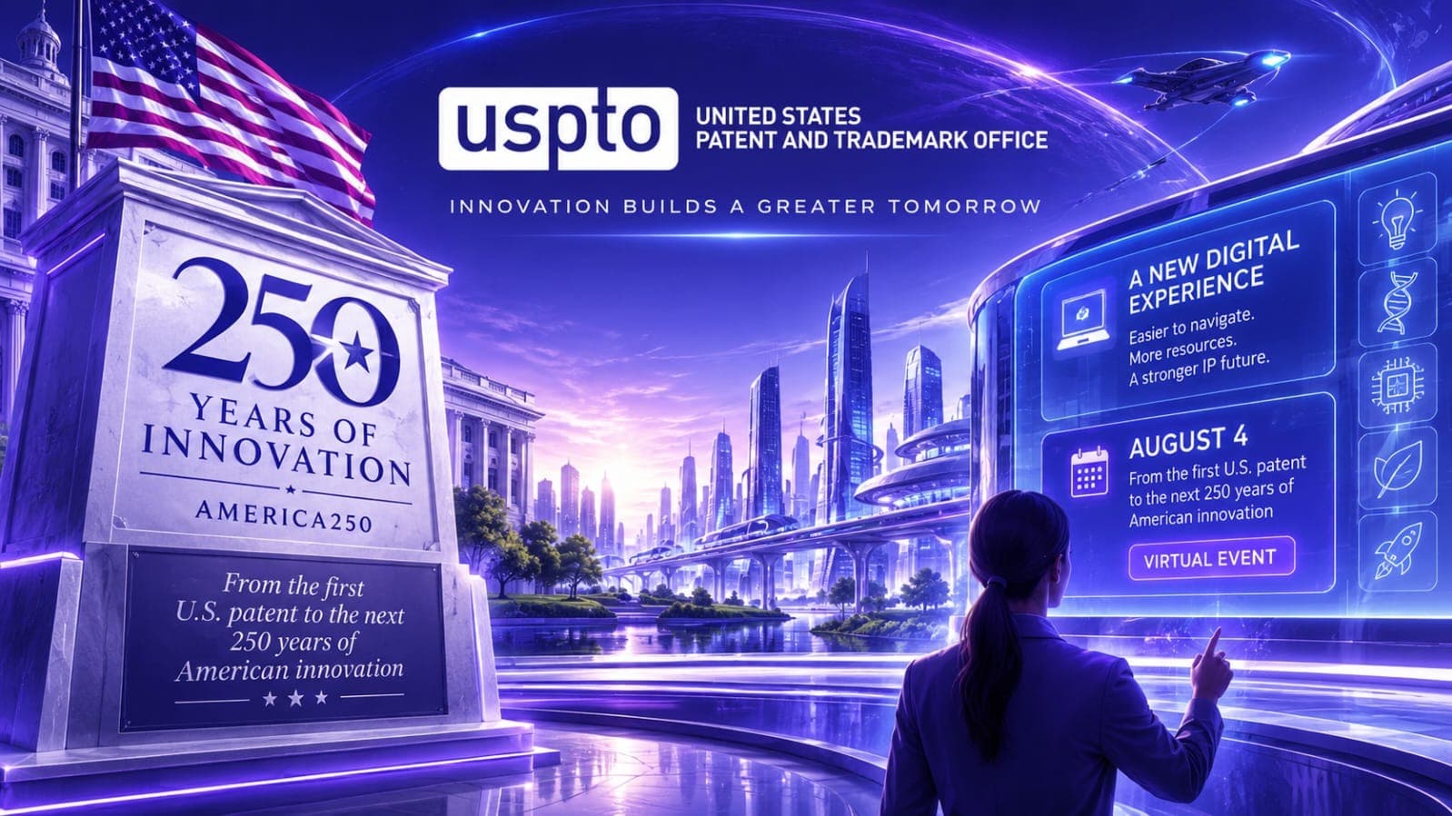 USPTO Marks America250 with Ceremony, New Homepage
